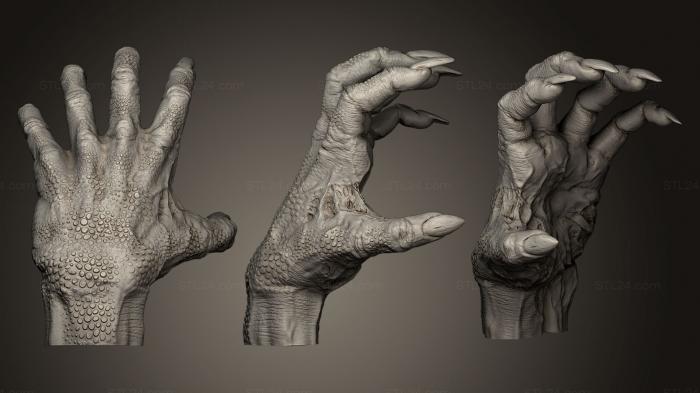 Анатомия скелеты и черепа (Рука Монстра 1, ANTM_0173) 3D модель для ЧПУ станка